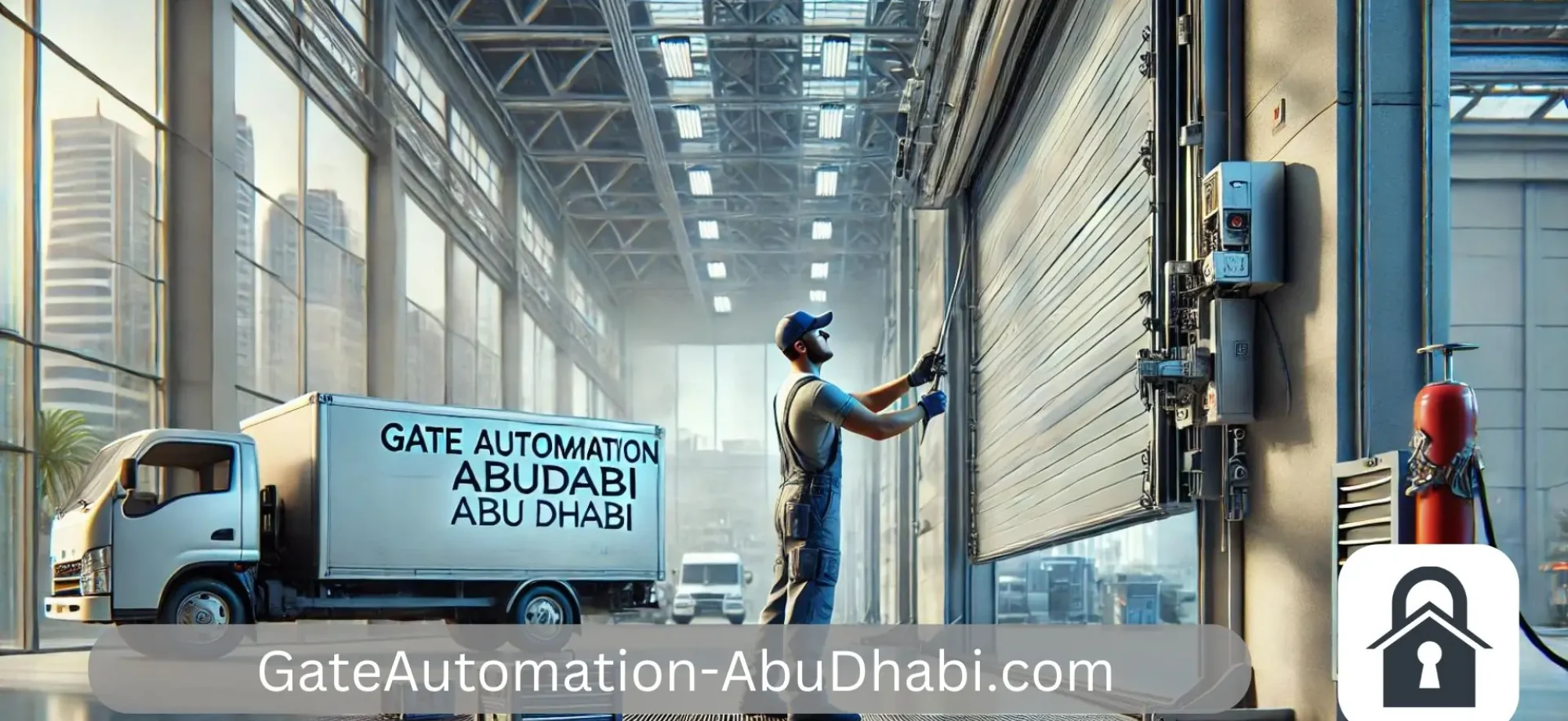 19. commercial garage door opener installation in Abu Dhabi.