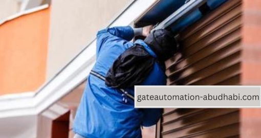 Roller Shutter Repair in Abu Dhabi 2 A technician repairing Roller Shutter in Abu Dhabi