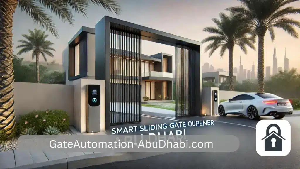 Automatic Sliding Gate Opener - Abu Dhabi 2 2. sliding gate opener in a residential setting in Abu Dhabi