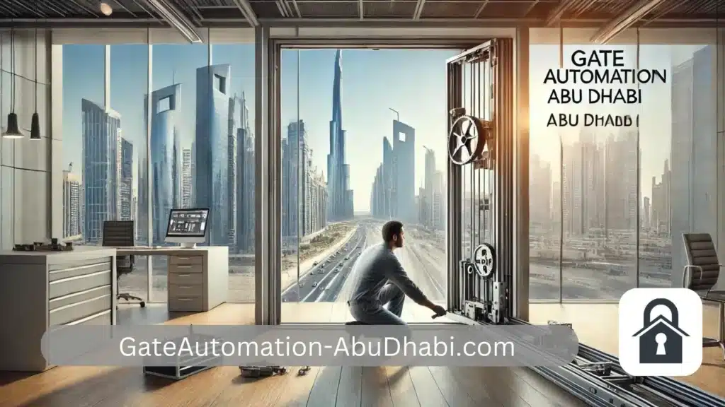 Automatic Sliding Door Repair in Abu Dhabi 4 4. automatic sliding door repair in progress in Abu Dhabi
